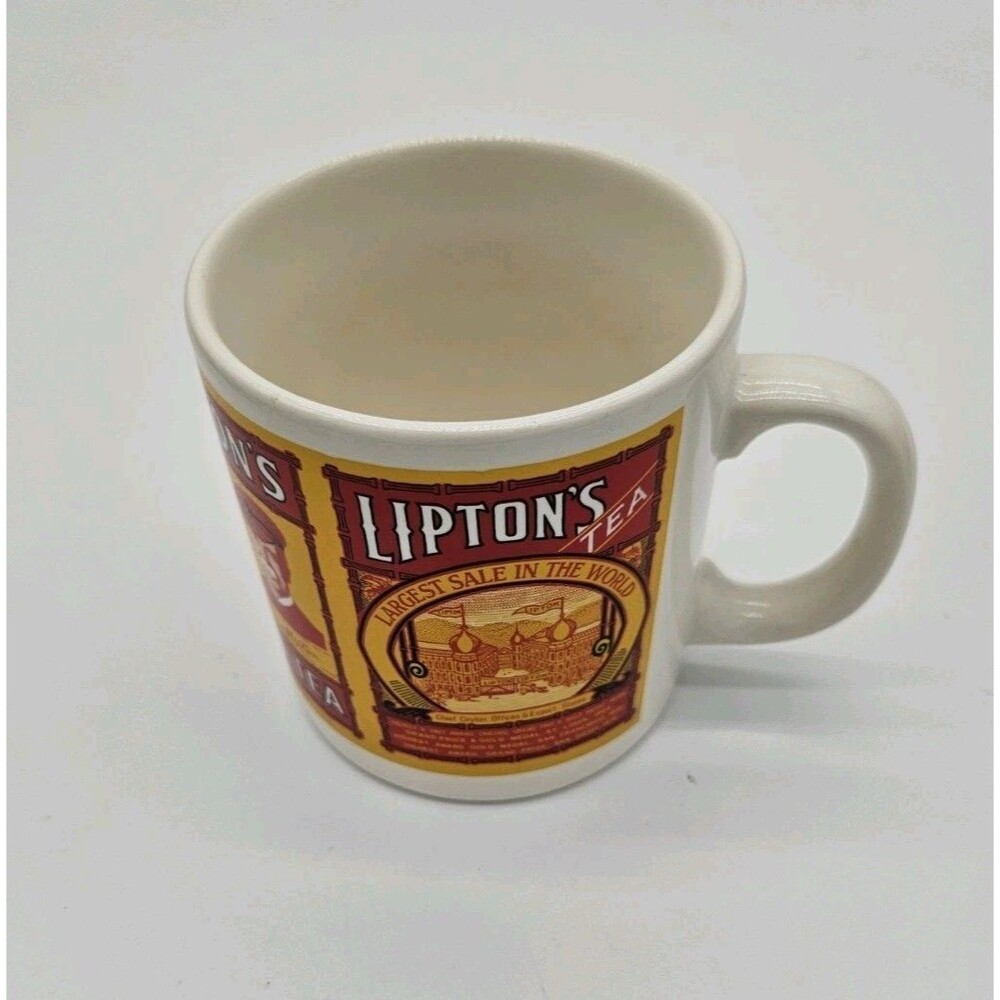 Lipton's Brewed Iced Hot Tea Logo Vintage Art Ceramic Coffee Mug